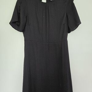H&M Black Midi Sheath Dress with Crew Neck